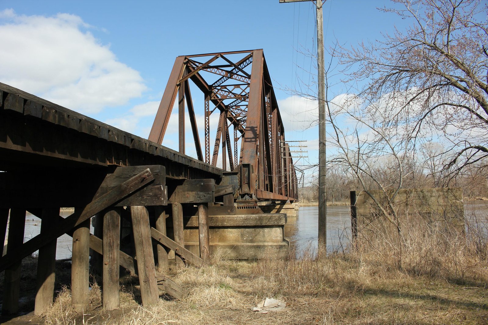 Looking east